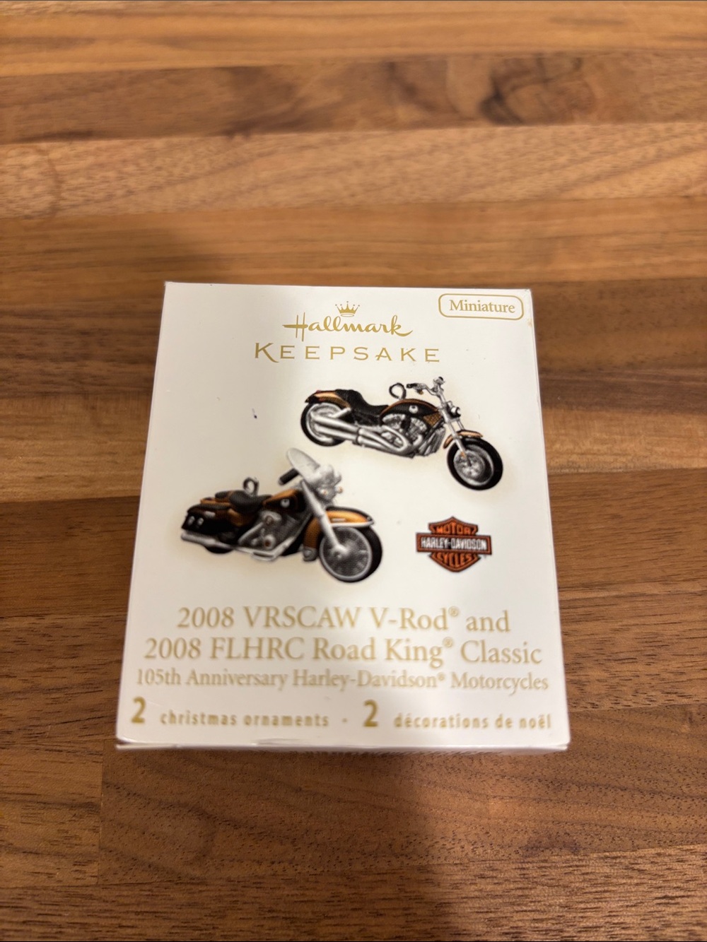 Hallmark Keepsake Harley-Davidson Miniature Motorcycles — Black & Orange